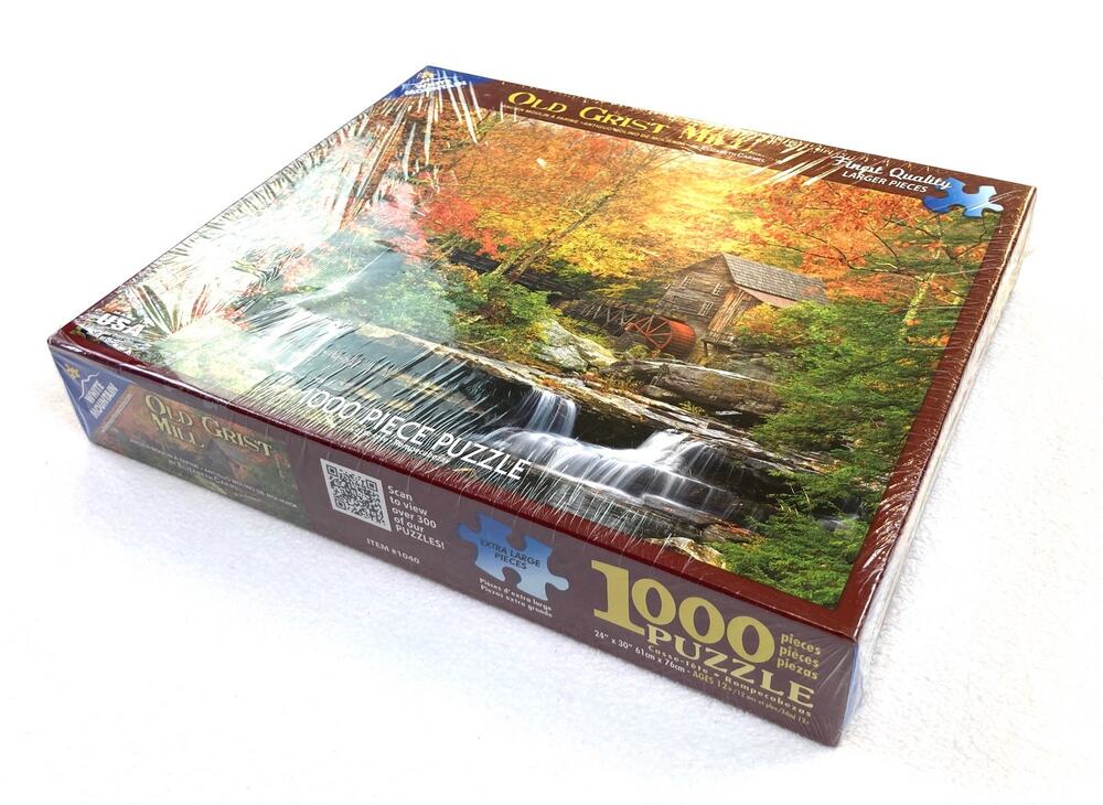Puzzle White Mountain Old Grist Mill 1000 XL Pcs New in Box